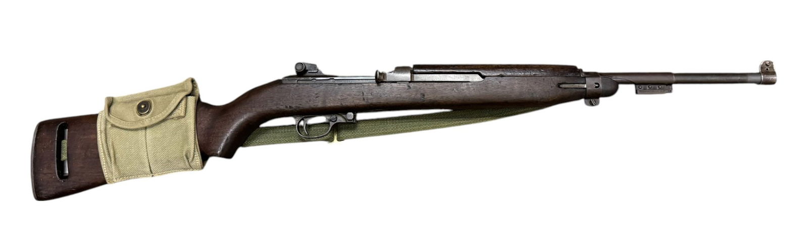 WWII 1943 Quality Hardware M1 Carbine .30 CAL. Semi-Automatic Rifle: S#: 4671246 Mfg. 1943 | Scarce Quality Hardware Manufacture | 18” Underwood barrel dated 12-43 | Nice Low Wood Stock marked Trimble/TN in Stock Slot with a Faint NPM/FJA cartouche on right side