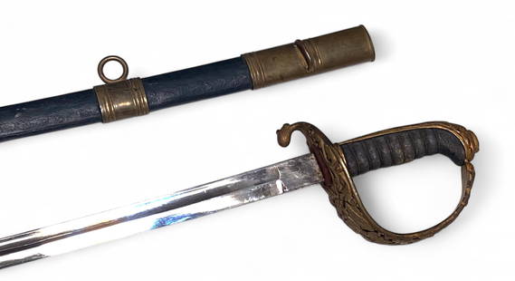 Pre-WWI Era Austro-Hungarian Imperial Dress Sword & Scabbard by Weyersberg Kirschbaum & Co.: This rare sword dates back Pre to Early World War One era. The sword is designed with a half-basket guard that features gilt finish over brass. The guard is still intact, retaining its originality, an