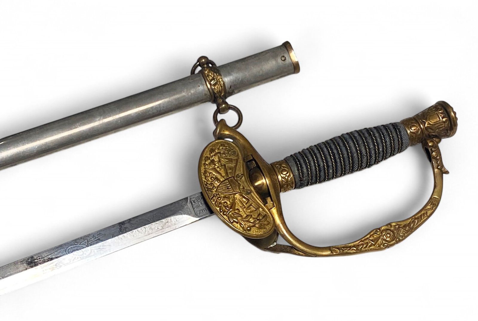 US M1860 Field & Staff Officers Sword with Scabbard - Named (1 of 18)