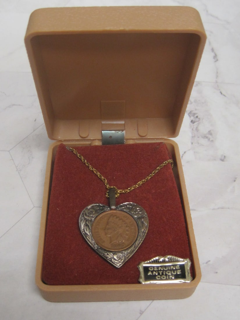 Indian Head Penny Pendant on Gold Filled Chain: .