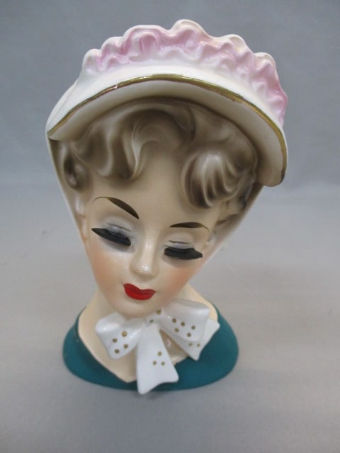 5 .5" Lady Head Vase Made in Japan (1 of 5)