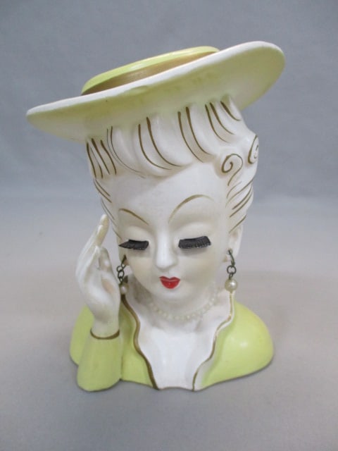 6" Lady Head Vase (1 of 4)