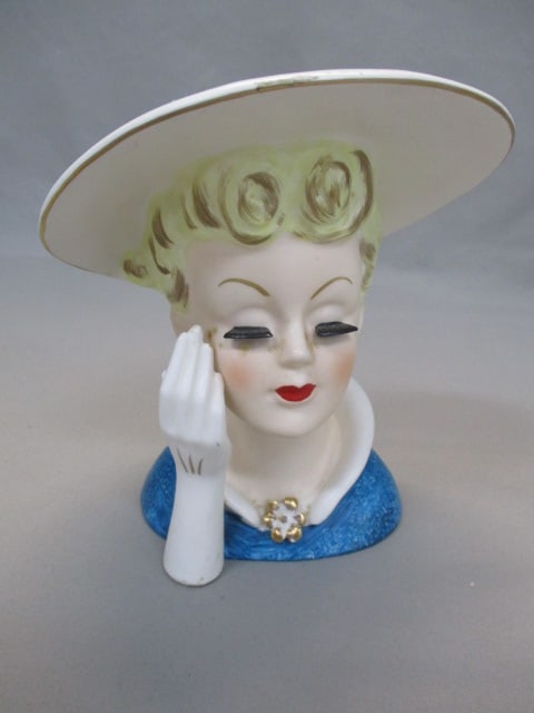 6.5" Napco #A5047 Lady Head Vase (1 of 5)