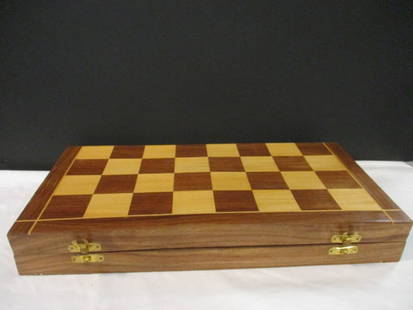 2 Tone Wood Chess Board Set: .