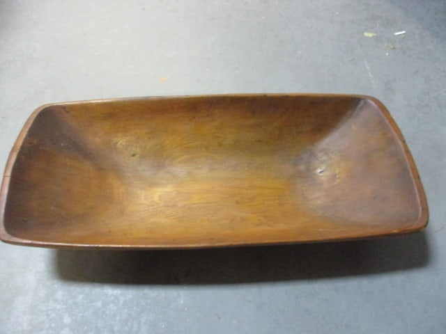 Rustic Oblong Wood Dough Bowl (1 of 10)