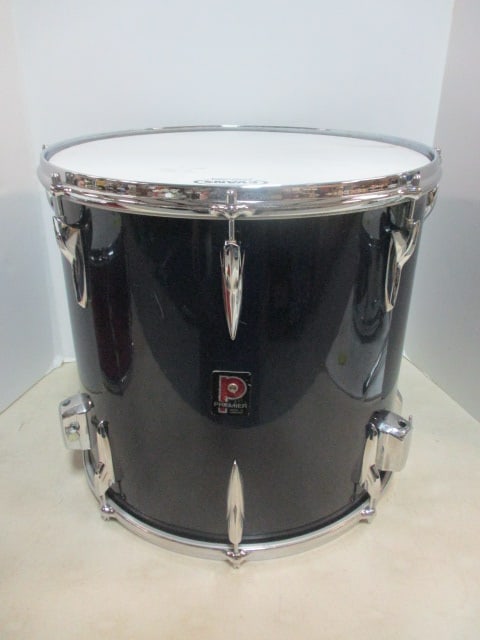 Vintage Premier Blue Duroplast 16x16 S6 Floor Tom Drum: Serial No. 3301, Wrap has a few scratches, Made in England, Local Pickup Only