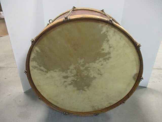 Vintage 1920-30s Walberg & Auge Single Tension Single Bass Drum with Calf Skin Head (1 of 7)