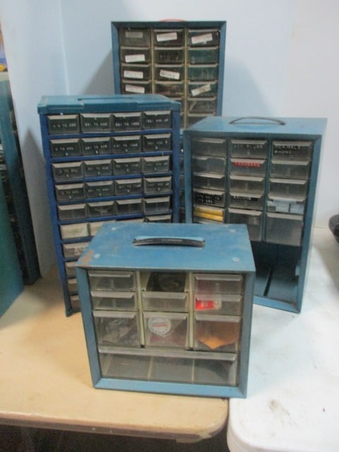 Five Metal Fastener Organizers and Contents (1 of 20)