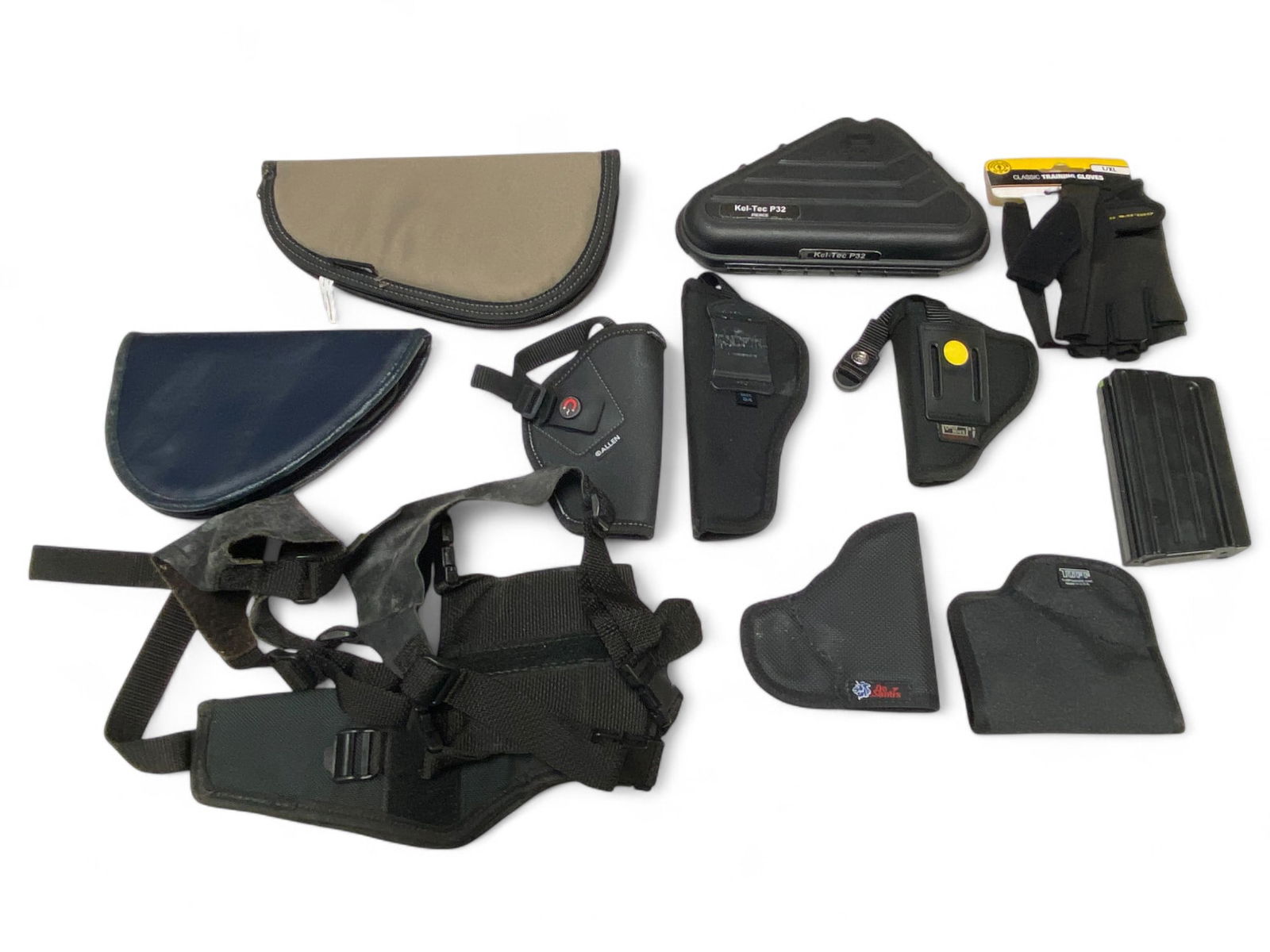 Lot of Misc. Holsters and Handgun Cases + Magazine & Weight Training Gloves (1 of 20)