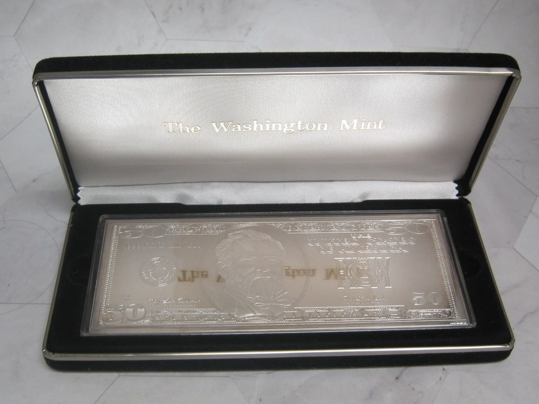 1998 $50 Silver Proof Bar from the Washington Mint (1 of 6)