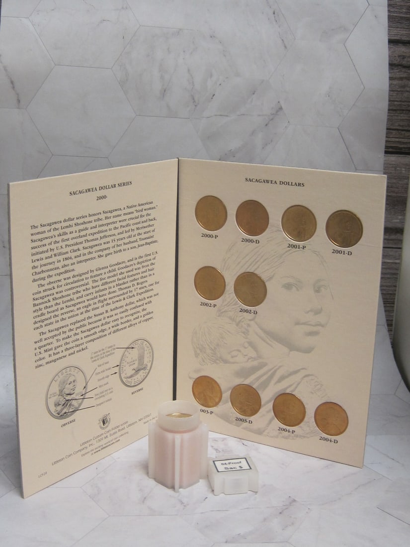 Roll of (20) 2004 Proof Sacagawea Dollars and Book of (10) Sacagawea Dollars (1 of 3)