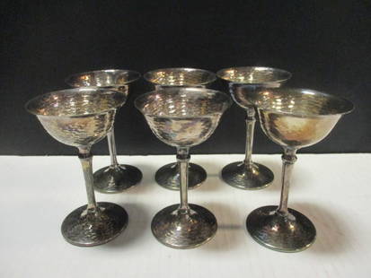 Wallace Silverplate Goblets (Lot of 6): 5"