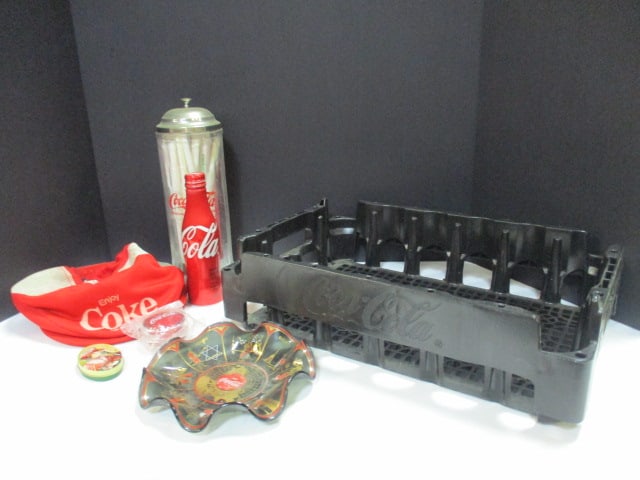 Old Coca-Cola Flat Top Snap Back Hat, Straw Dispenser, Aluminum Bell Shape (1 of 12)