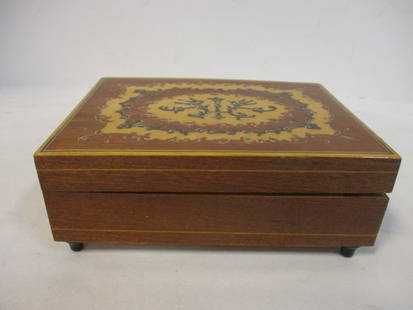 Swiss Musical Jewelry Box: 6 x 4 x 2 1/4 (Plays 'Torne a Surriento')