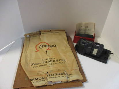 Nikon Coolpix 995 Camera, Nikon Cut Film Rack w/band,: Omega 35MM Rapid Shift Filmholder for D-2 Enlarger