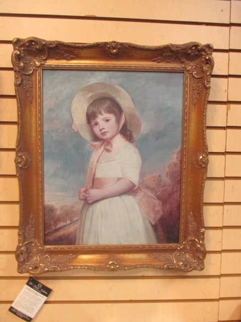 H.A. DeNunzio The Master's Collection "Miss Juliana Willoughby" Replica On Canvas: Framed 21" x 25", Local Pickup Only