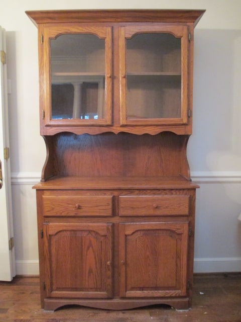 Oak 2 Piece China Hutch (1 of 16)
