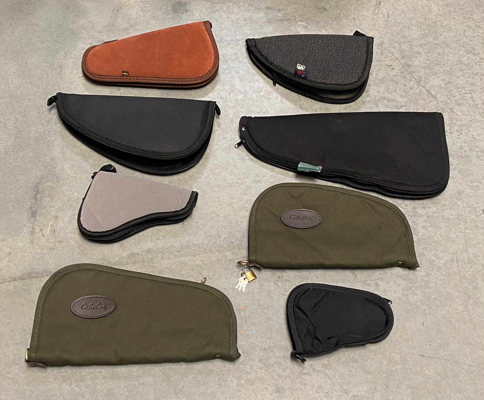 (8) Soft Pistol Cases: Cabela’s, Ace and other brands. See photos