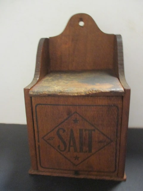 Antique Late 1800s-Early 1900s Wooden Wall Mount Salt Box/Cellar (1 of 10)