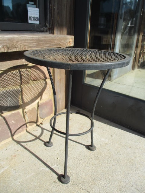 Black Metal Mesh Round Side Table (1 of 6)
