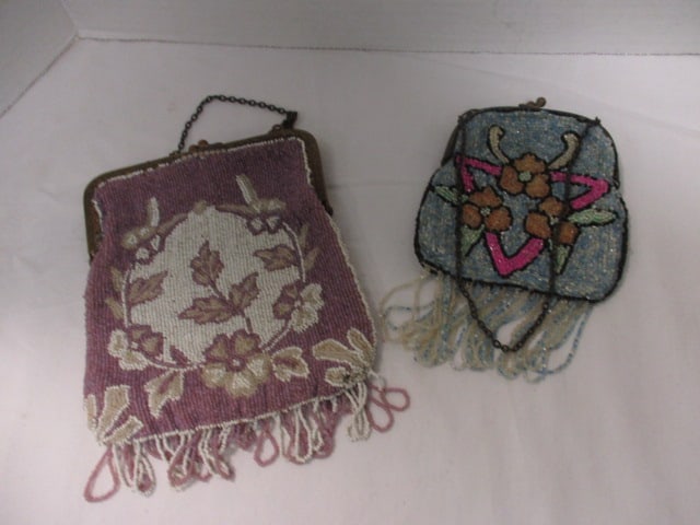 Two Antique Hand Beaded Evening Bags (1 of 9)