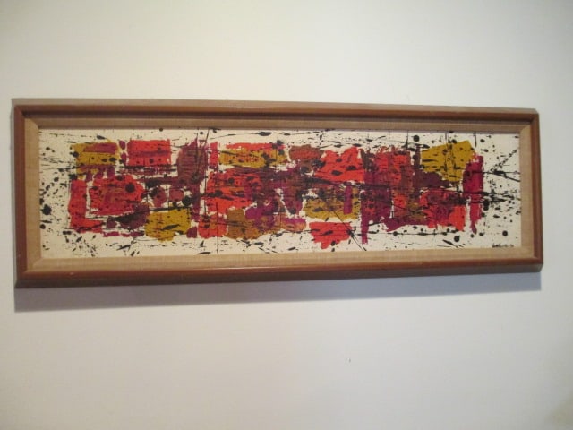 1964 Artist Signed Abstract Palette Knife/Splatter Artwork (1 of 6)