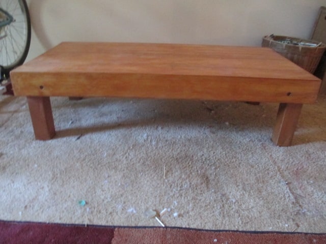 Solid Wood Coffee Table: 48" x 24" x 13", Local Pickup Only