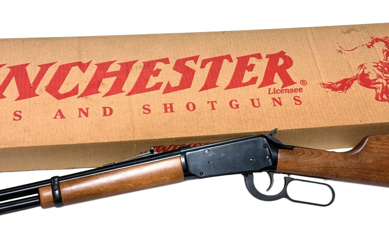 NIB Winchester Model 94AE Ranger .30-30 WIN. Lever Action Rifle: S#: 6362589 | Mfg. Early 90s | 20” Barrel | Cross-bolt safety | Comes in factory box with matching label, and manual |||| CONDITION: New box with some minor storage wear. 100% original dark blue