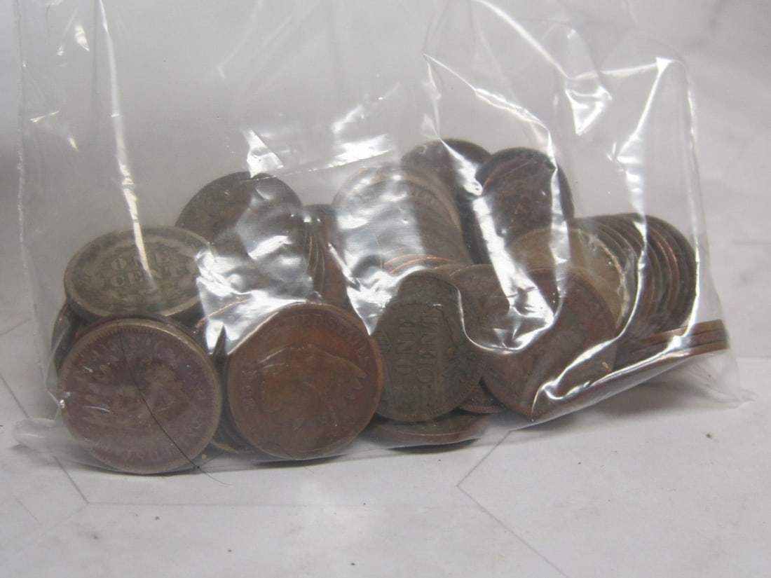 68 Indian Head Pennies: Unsearched Estate Lot