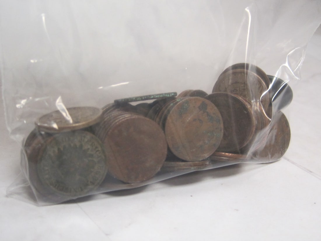 66 Indian Head Pennies: Unsearched Estate Lot