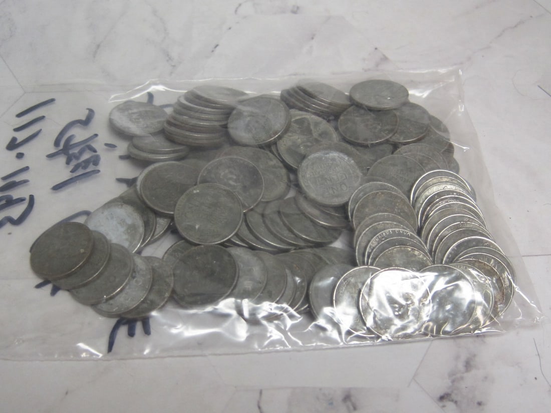 (117) 1943 Steel Pennies: .
