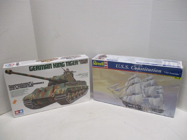 Scaled Military Tank and Ship Model Sets (1 of 11)