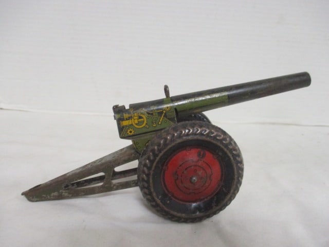 Vintage Tin Litho Toy Artillery Gun/Cannon (1 of 5)