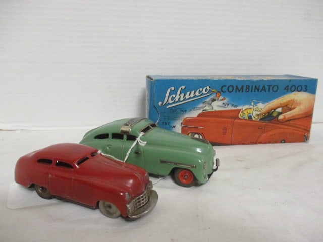 Vintage Empty Schuco Combinato 4003 Box Made in US Zone Germany, Green Schuco (1 of 10)