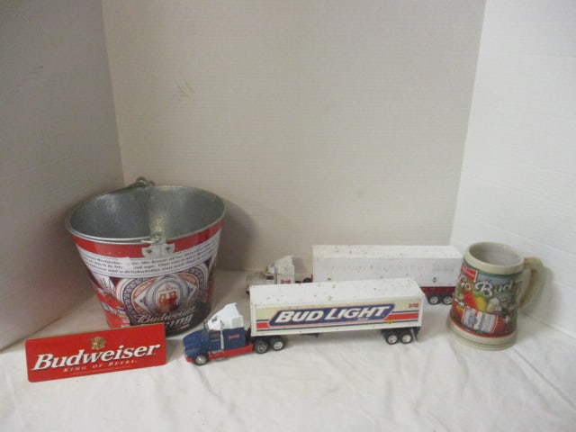 Budweiser Beverage Pail, Metal Counter Sign, 1993 St. Patrick's Day Stein (1 of 16)