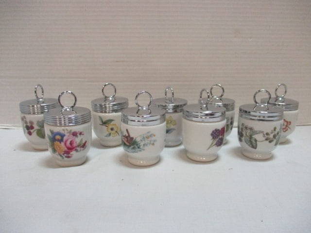 Royal Worcester (Lot of 9) Egg Coddlers: .
