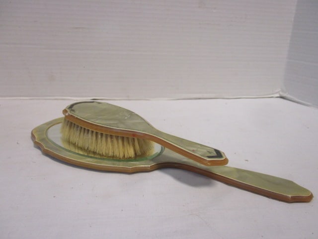 Art Deco Celluloid Brush & Mirror (1 of 7)