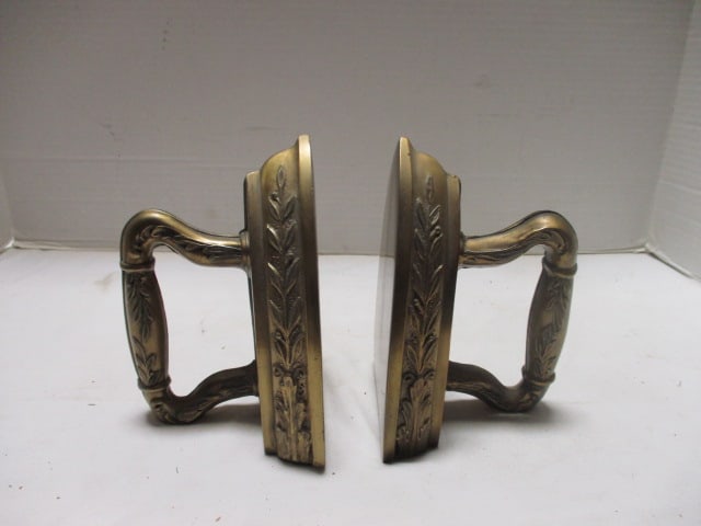 Brass Andiron Book Ends: 6"