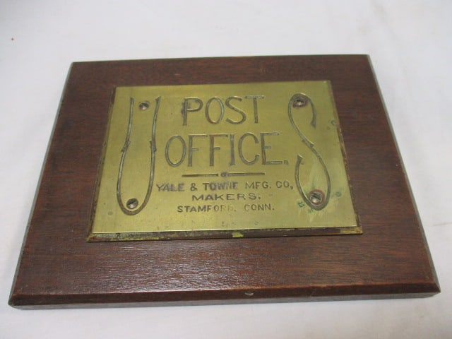 Post Office Wall Plaque (Stamford, CT.): 9 x 7
