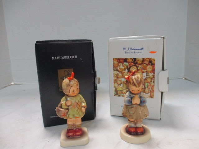 Goebel Hummel Figurines (2) I Brought you a gift & Evening Prayer: 4" in boxes