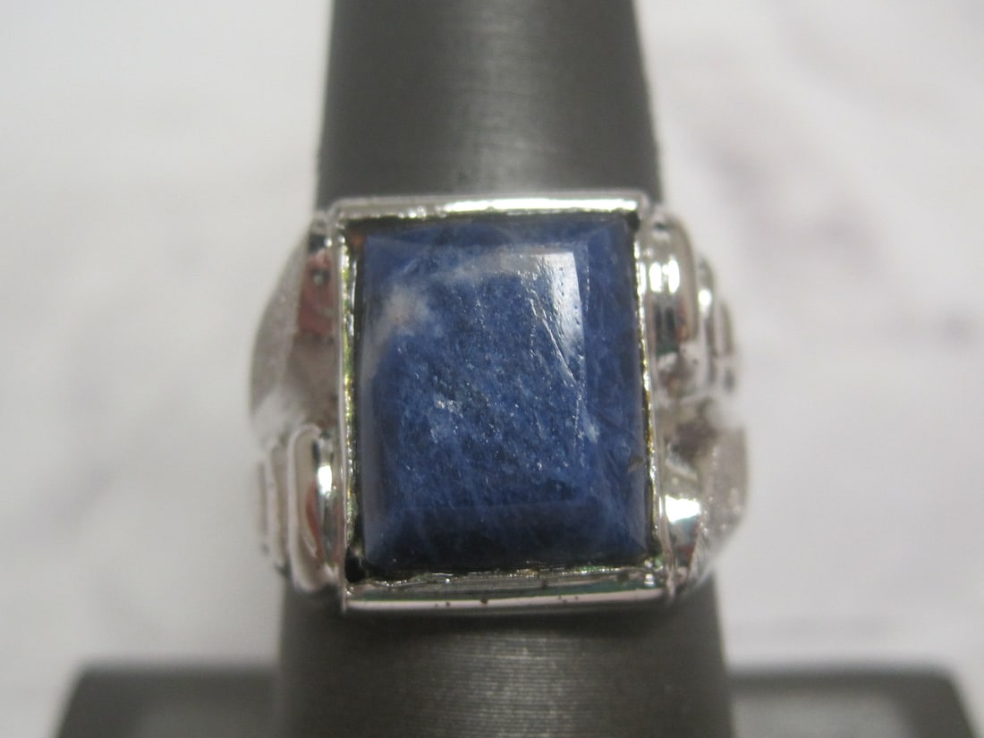 Men's Sterling Silver Lapis Ring (1 of 4)