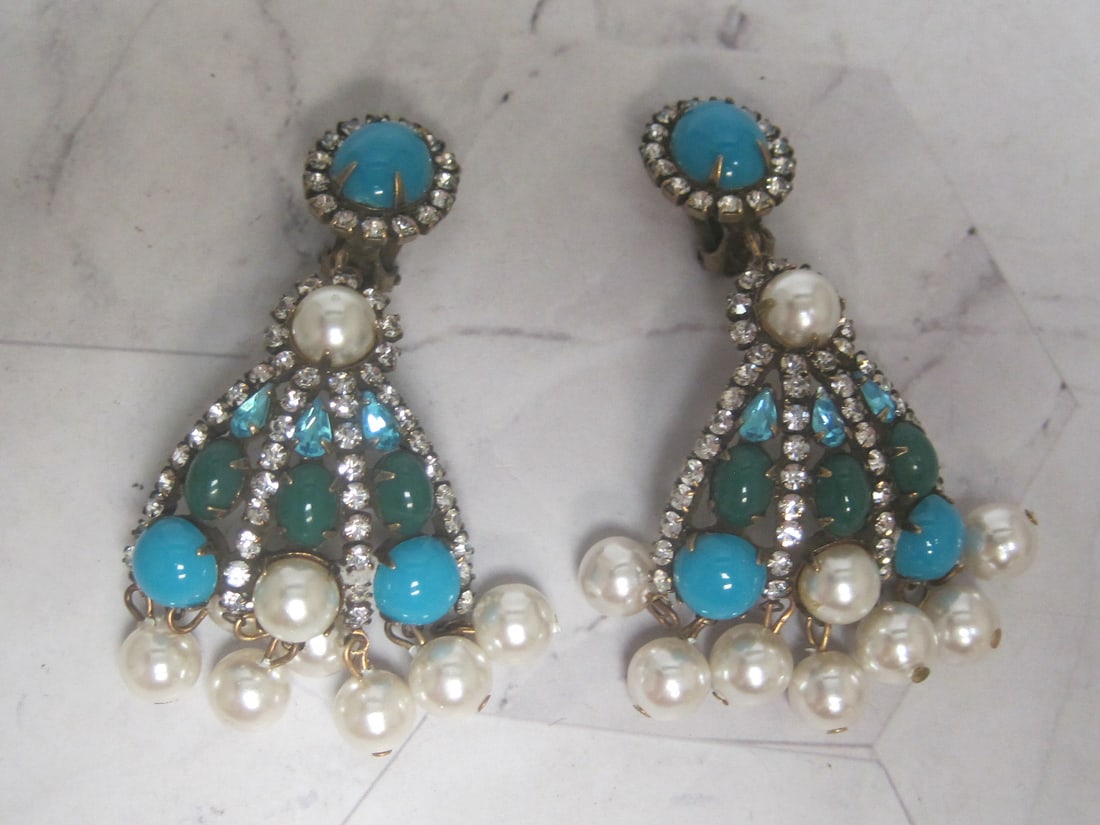 Stunning KJL "Statement" Clip Earrings (1 of 5)