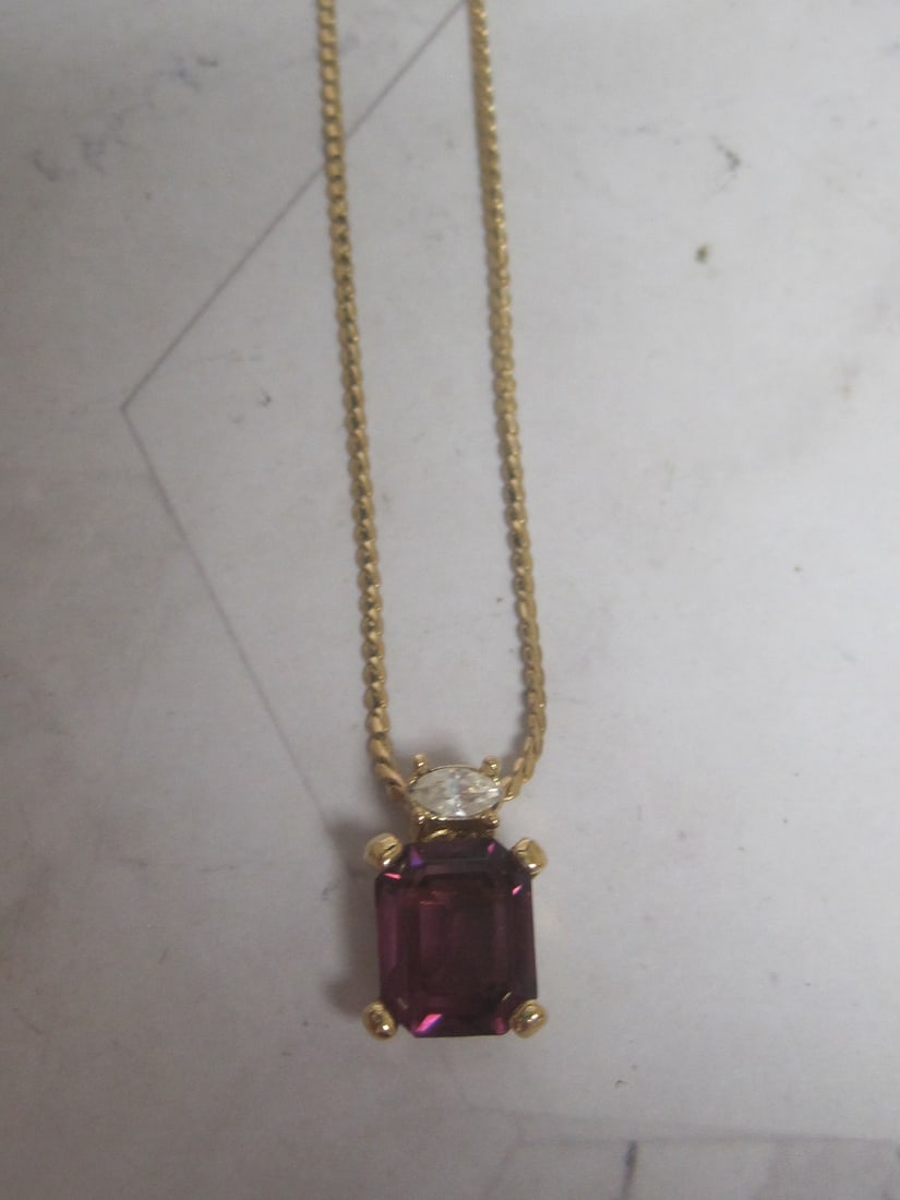 16" Christian Dior Costume Jewelry Necklace: .