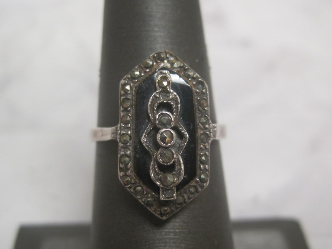 Antique Sterling Silver Art Deco Era Ring: Size 6