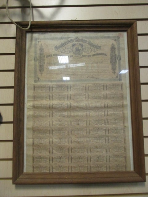 1884 The Confederate States of America Second Series 500 Dollar Loan Bond Certificate (1 of 9)