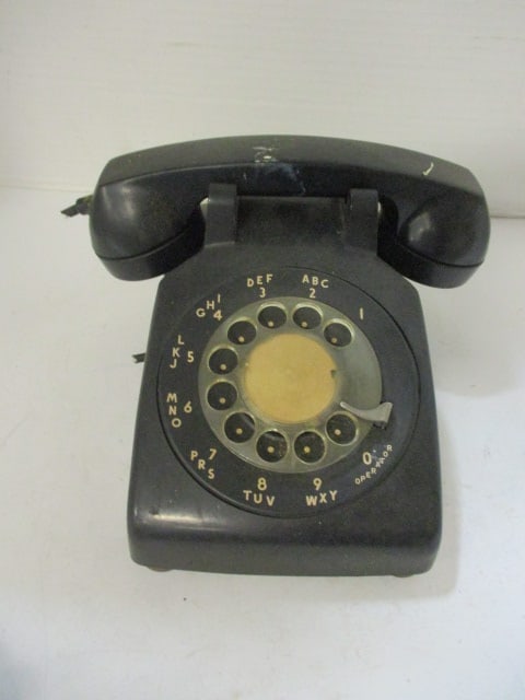 Vintage ITT Black Rotary Dial Desk Telephone (1 of 7)