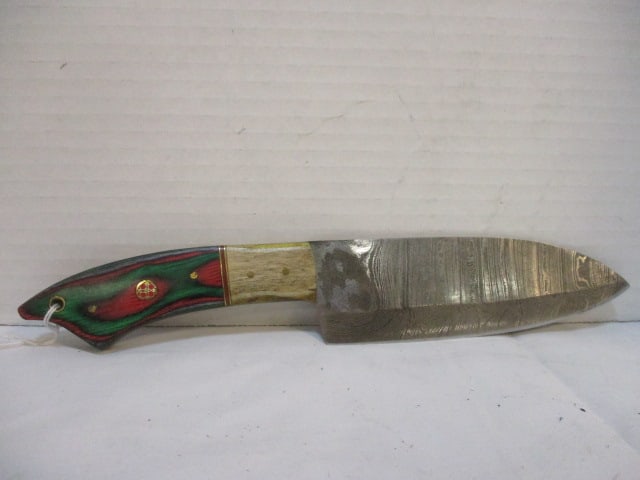 MHS Hand Forged Damascus Wood Handle Chef Knife (1 of 9)