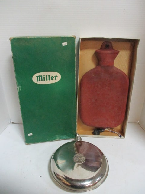 Old STAR Quality Stainless Steel Hot Water Bottle and Miller Hospital Water Bottle in Original Box: .