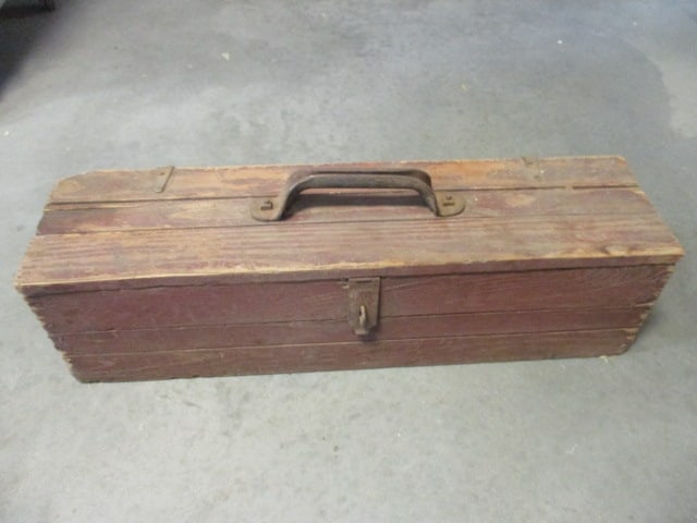 Antique Primitive Hand Constructed Tool Chest (1 of 8)