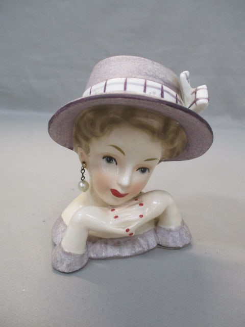 5.5" Relpo Lady Head Vase (1 of 8)